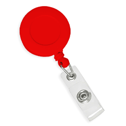 Retractable ID Holder Round - Red