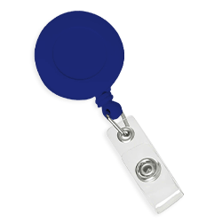 Retractable ID Holder Round - Blue