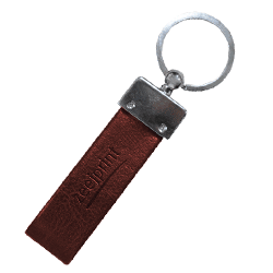 Leather Keychain 5 Brown