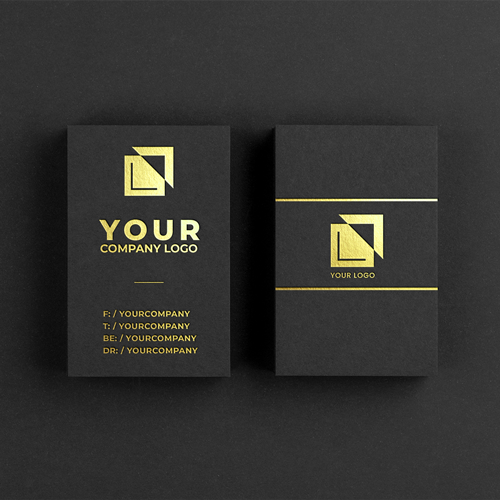 Business Cards with Gold Foil- Digital