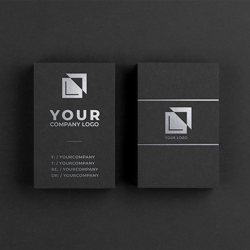 Business Cards with Silver Foil - Digital