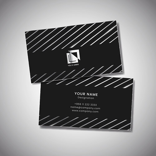 Business Card with Silver Print - Digital
