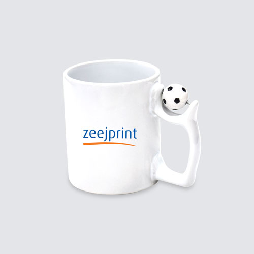 White Soccer Mug