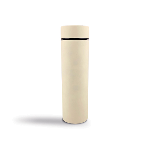 Thermos Bottle Cup Flask Led Temperature Display Stainless Steel Smart Water Bottle with filter 400 ml Beige RC010