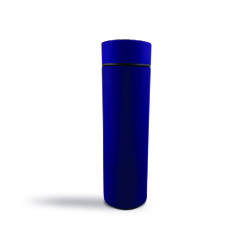 Thermos Bottle Cup Flask Led Temperature Display Stainless Steel Smart Water Bottle with filter 400 ml Dark Blue RC010