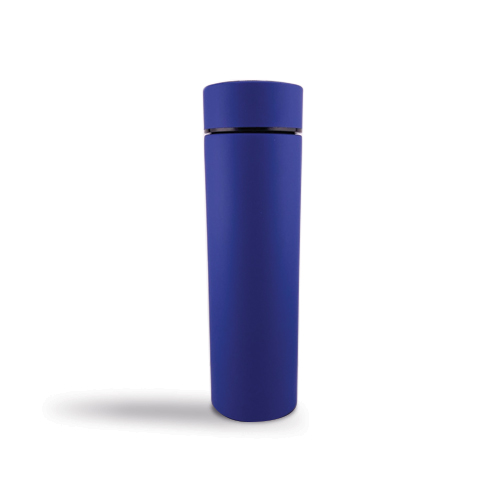 Thermos Bottle Cup Flask Led Temperature Display Stainless Steel Smart Water Bottle with filter 400 ml Navy Blue RC010