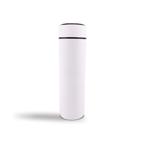 Thermos Bottle Cup Flask Led Temperature Display Stainless Steel Smart Water Bottle with filter 400 ml White RC010