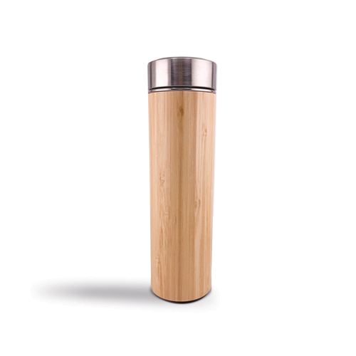 Bamboo Thermos Bottle Cup Flask Led Temperature Display Smart Water Bottle with filter 400ml