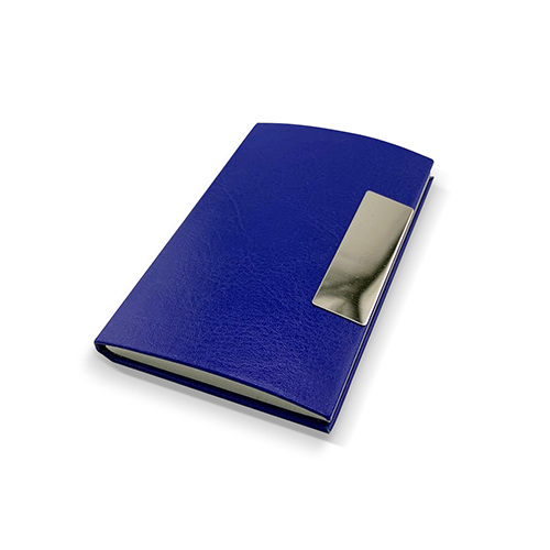 Business Card Case PU Leather Blue