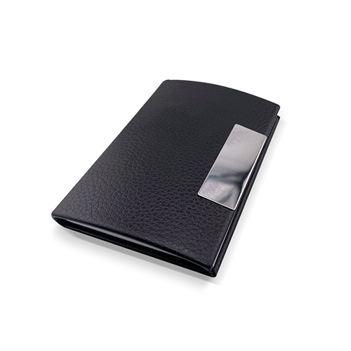 Business Card Case PU Leather Black