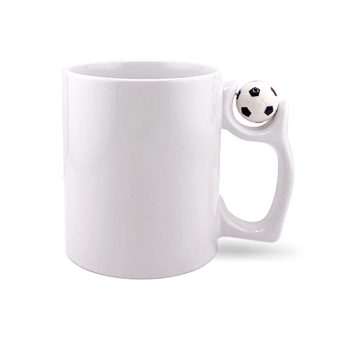 White sublimation Soccer Mug  11oz