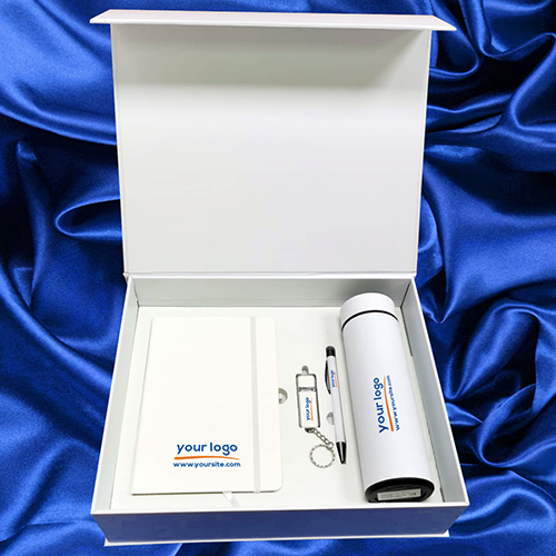 Zeej Ready Gift Set ZGS-001 (Notebook,Soft touch Pen, Chrome USB, Smart Water Bottle)