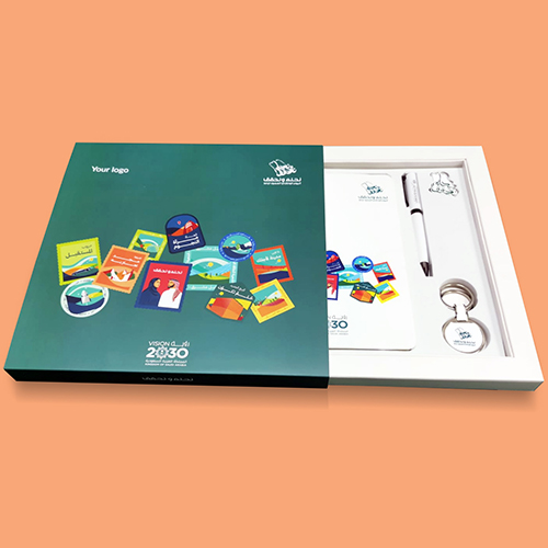 94th Saudi National Day Gift Set ( Notebook, Pen, Keychain, Badge)