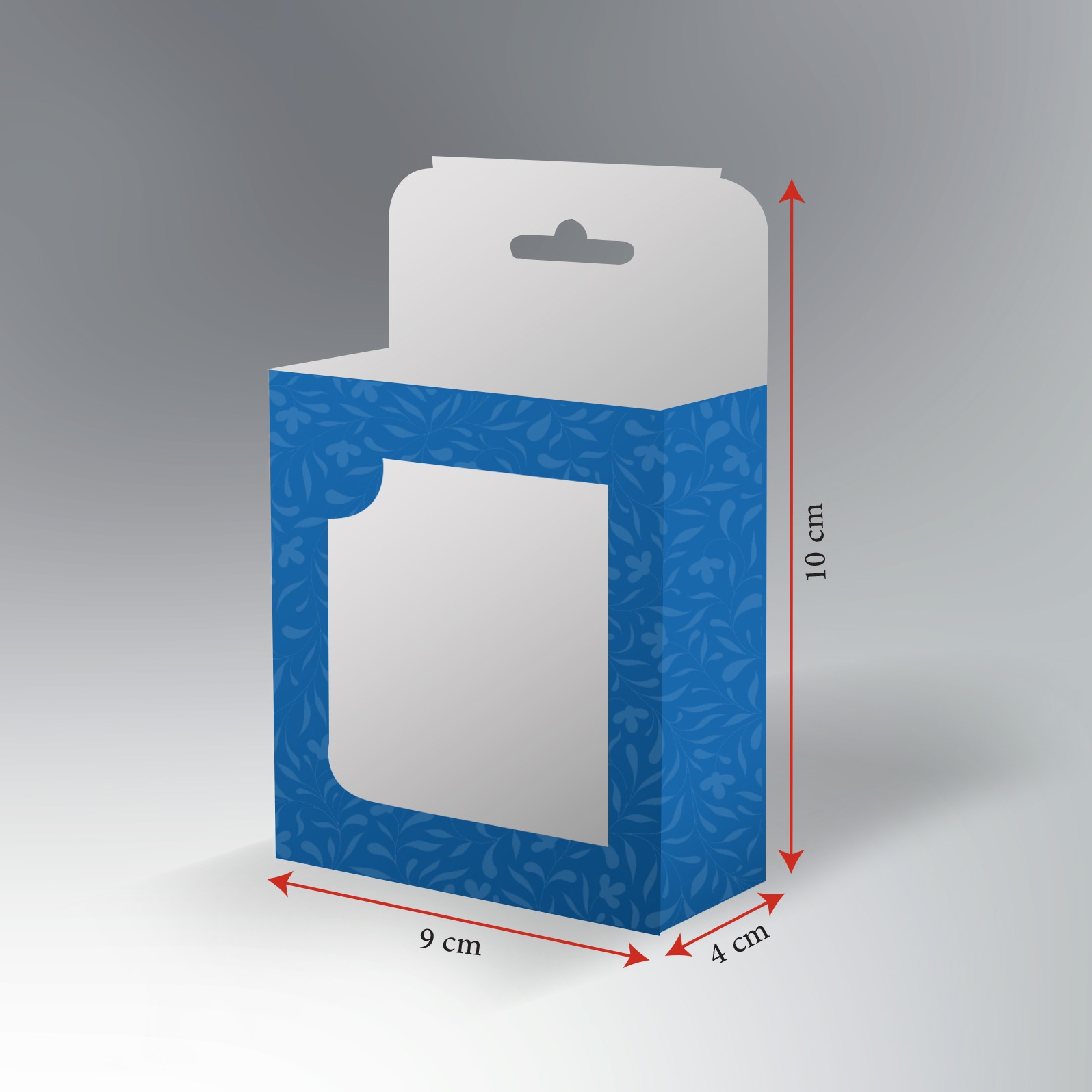 Hanging box with window H 10 X W4 X L9Cm