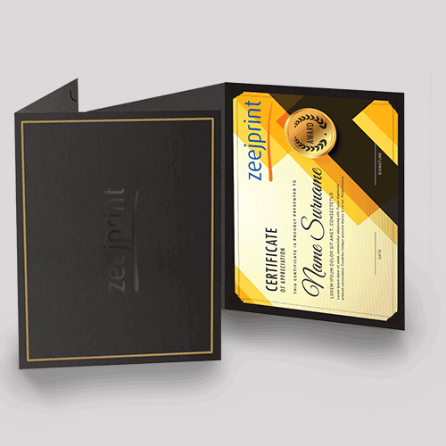 Certificates Jackets Premium Finishes - Digital